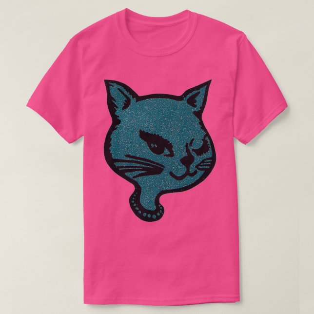 Camiseta Gato de viento azul (Diseño del anverso)