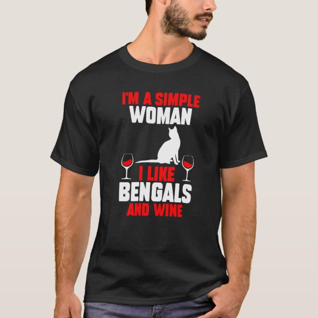 Camiseta Gato de vino Bengala (Anverso)