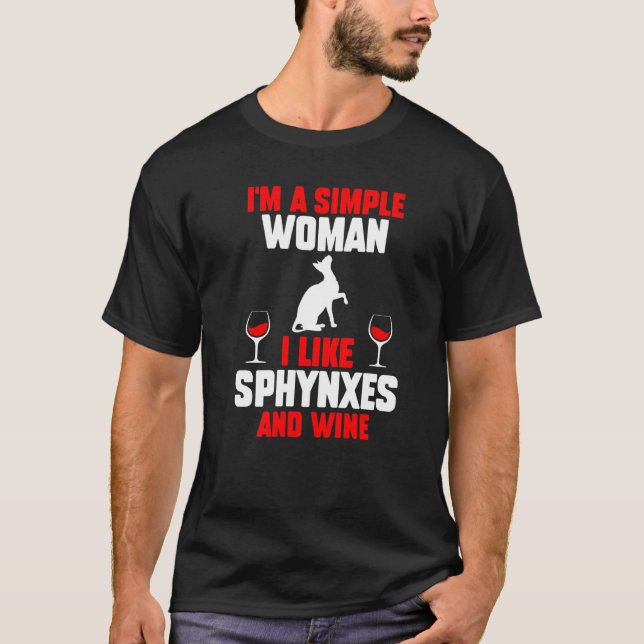 Camiseta Gato de vino Sphynx (Anverso)