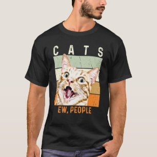 Camiseta Gato De Vintage De Ew People