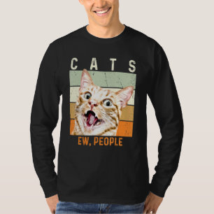 Camiseta Gato De Vintage De Ew People