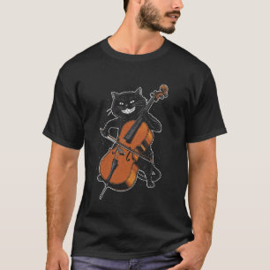 Camiseta Gato de violonchelo genial músico gótico orquesta