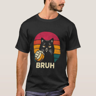 Camiseta Gato de voleibol Bruh divertido gato voleibol de p