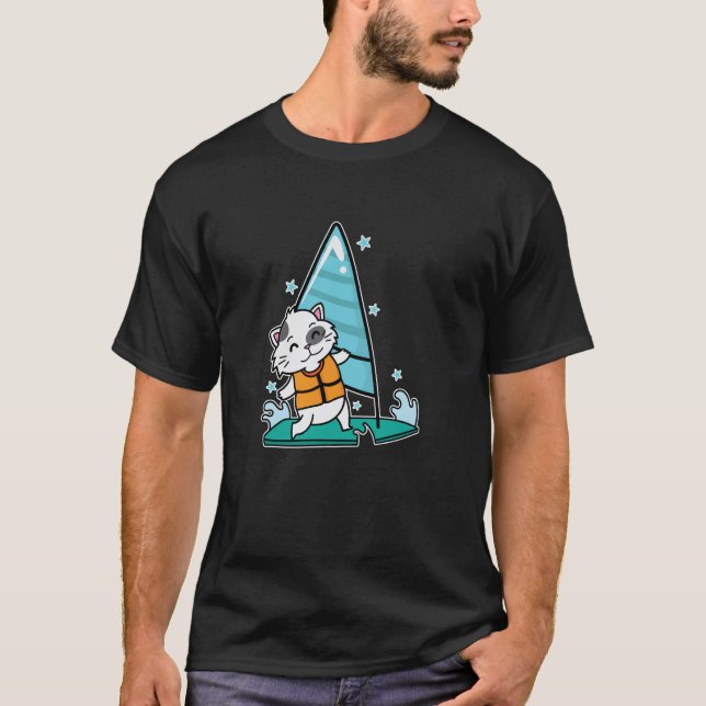 Camiseta Gato de windsurf (Anverso)