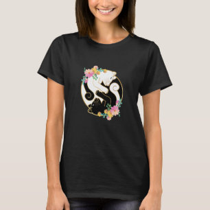Camiseta Gato de yin y yang chino dulce y adorable