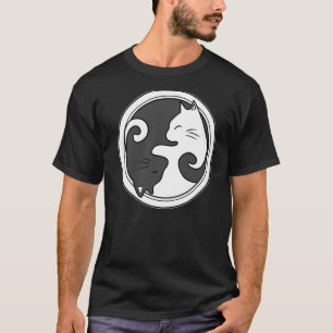 Camiseta Gato de Yin y Yang Pose Meditación Acro Hatha Yo