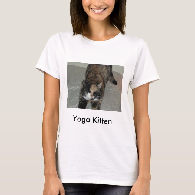 Camiseta Gato de yoga calico (Anverso)