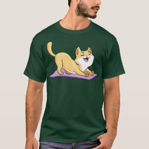 Camiseta Gato de yoga con estera de yoga 1