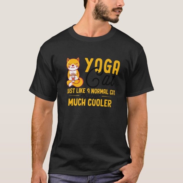 Camiseta Gato De Yoga Gato Como Un Gato Normal Excepto Much (Anverso)