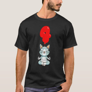 Camiseta Gato de yoga lindo cuarto cumpleaños niños Fiesta 