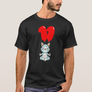 Camiseta Gato de yoga lindo Fiesta de globo 11º cumpleaños