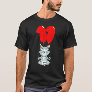 Camiseta Gato de yoga lindo Fiesta de globo 11º cumpleaños