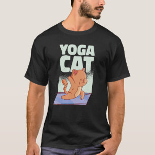 Camiseta Gato de Yoga Miau Gatos Esponjosos
