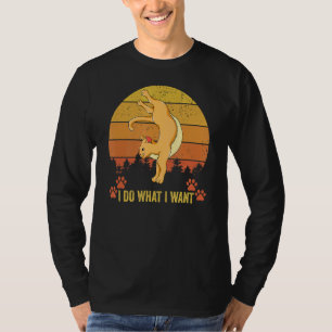 Camiseta Gato de Yoga Vintage Hago Lo Que Quiero Gato felin