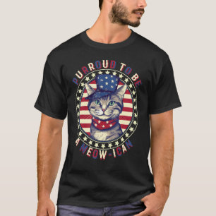 Camiseta gato del 4 de julio Purroud para ser un Meow icano