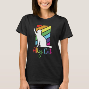 Camiseta Gato del aliado LGBT sé amable arcoiris gay Idea L