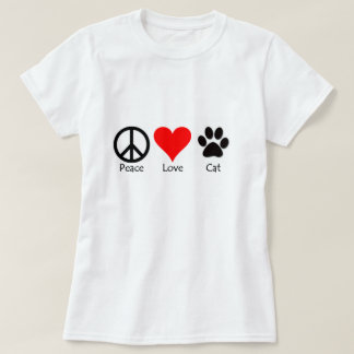 Camiseta Gato del amor de la paz