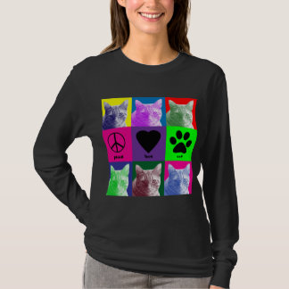 Camiseta Gato del amor de la paz