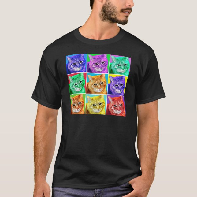 Camiseta Gato del arte pop (Anverso)