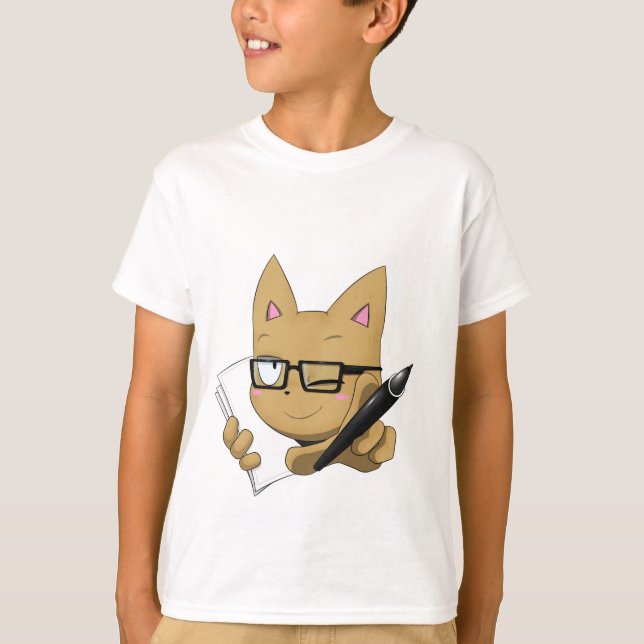 Camiseta Gato del artista "sin bloque negro " (Anverso)