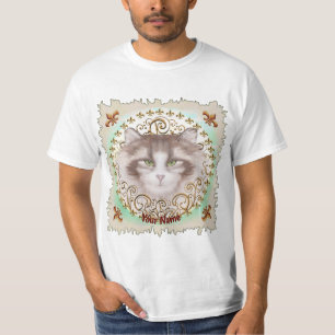 Camiseta Gato del Bosque Noruego Fleur De Lis