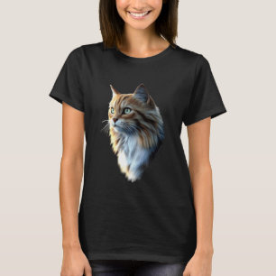 Camiseta Gato del bosque noruego Norsk Skogkatt Amante de l
