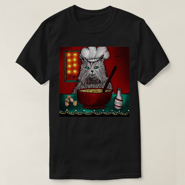 Camiseta Gato del chef (2) (Diseño del anverso)