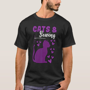 Camiseta Gato del coser del sastre del sastre Stitcher Quil
