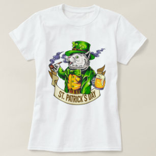 Camiseta Gato del Día de San Patricio