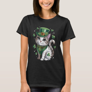 Camiseta Gato del Día de San Patricio Duende Día de San Pat