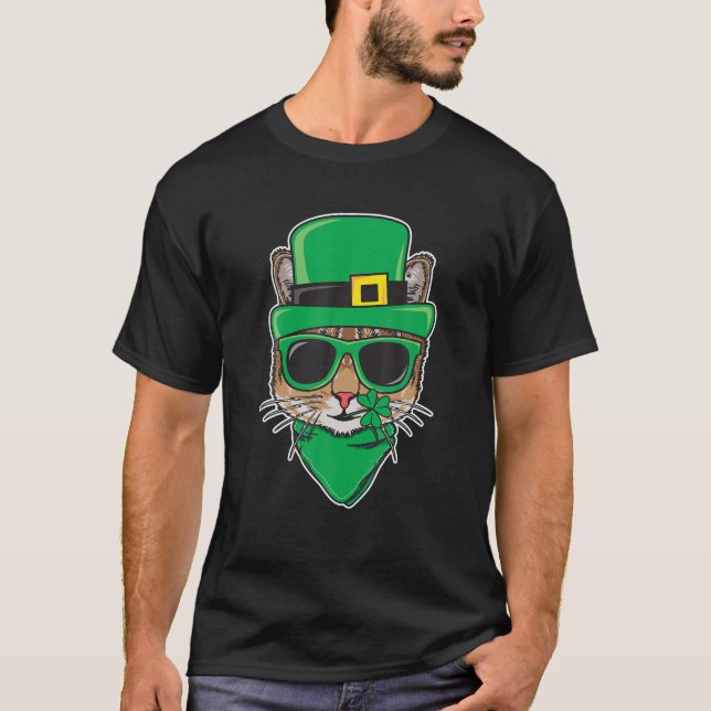 Camiseta Gato del Día de San Patricio - Gatito gitano usand (Anverso)