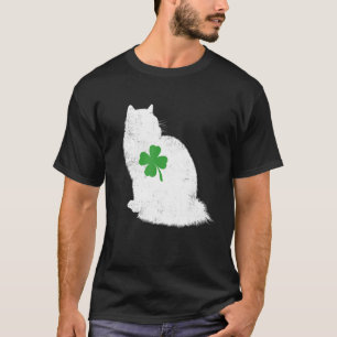 Camiseta Gato del Día de San Patricio Ragdoll Shamrock
