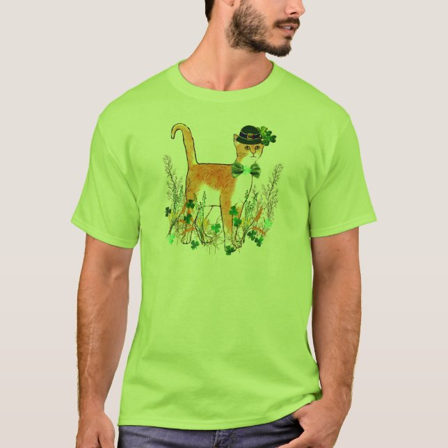 Camiseta Gato del día de St Patrick (Anverso)
