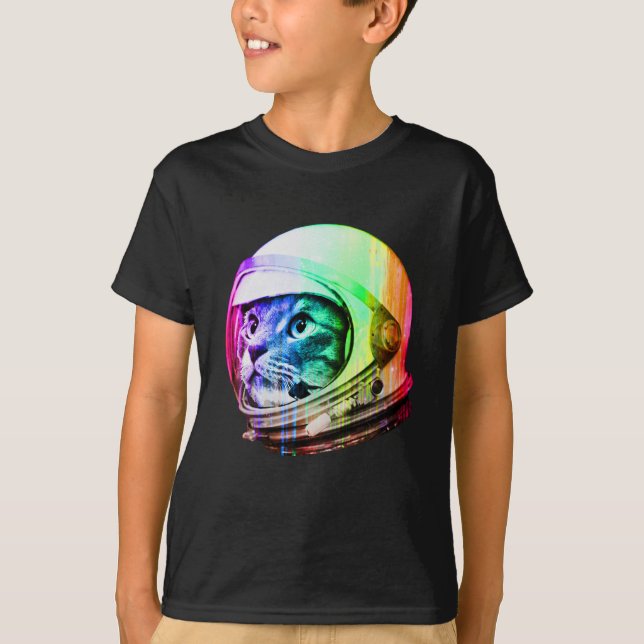 Camiseta Gato del espacio del astronauta (Anverso)