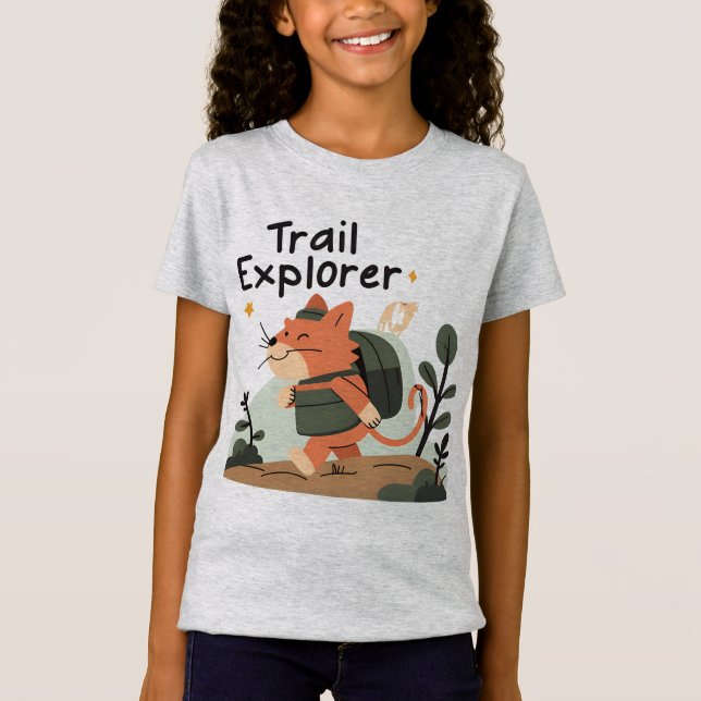 Camiseta Gato del Explorador de pistas - Tee de aventuras p (Anverso)