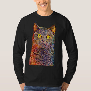 Camiseta Gato del filtro de pintura de aceite