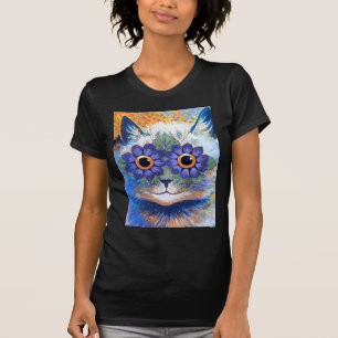 Camiseta Gato del flower power