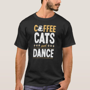 Camiseta Gato Del Instructor De Baile De Café Y Ballet