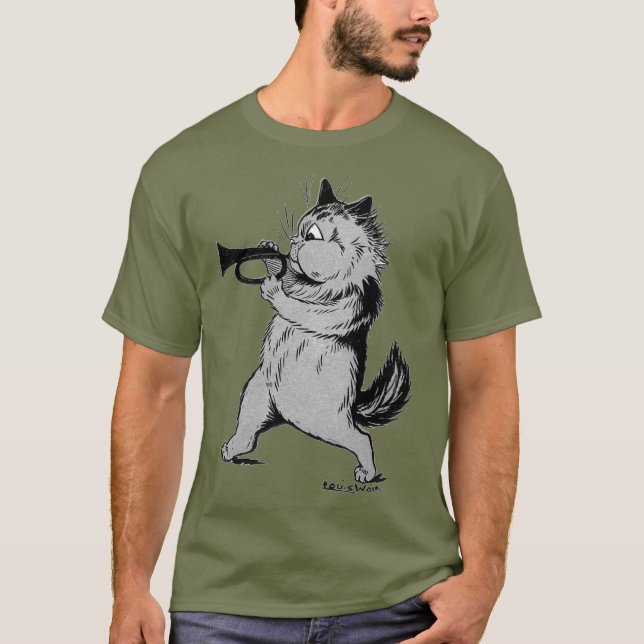Camiseta Gato del jugador de trompeta (Trumpeter), Louis Wa (Anverso)