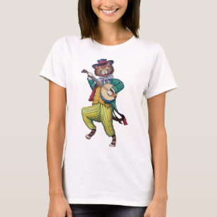 Camiseta Gato del jugador del banjo (guitarra), Louis Wain