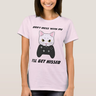 Camiseta Gato del jugador del controlador del Personalizado