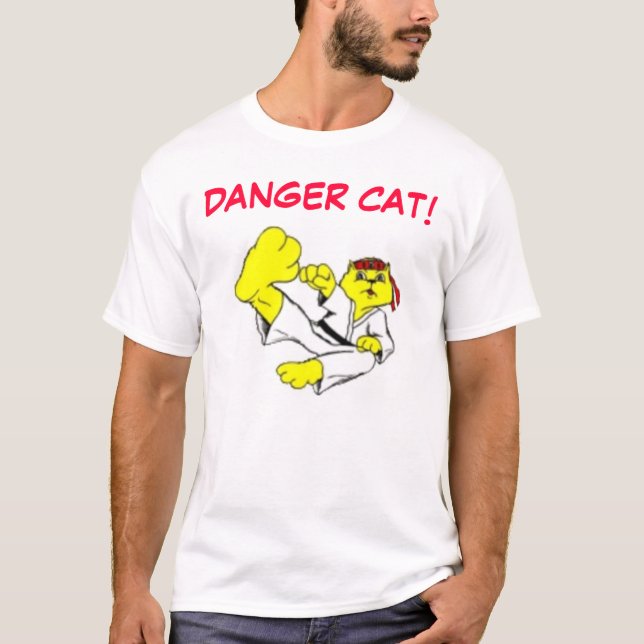 Camiseta Gato del karate del peligro (Anverso)