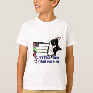 Camiseta Gato del lector de libros