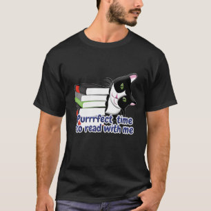 Camiseta Gato del lector de libros