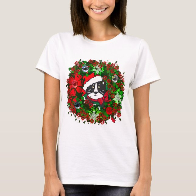 Camiseta Gato del navidad (Anverso)