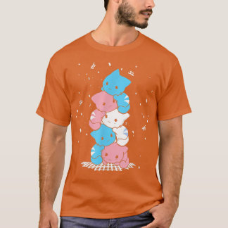 Camiseta Gato del Orgullo Gay LGBT Gatos Kawaii Pile CuteAn