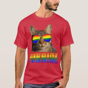 Camiseta Gato del orgullo gay LGBT Purride Gato Gracioso Ho