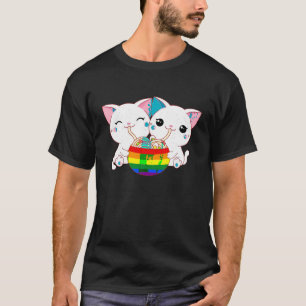 Camiseta Gato del orgullo gay Ramen LGBT Gay Gay Kawaii Ani