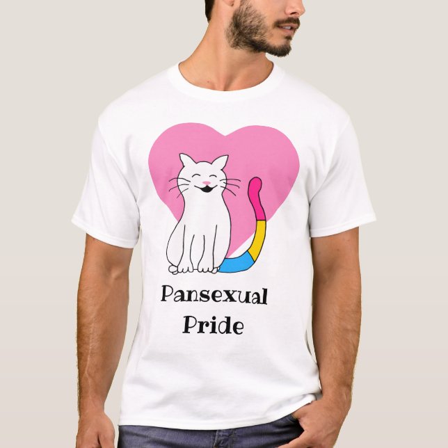 Camiseta Gato del Orgullo Pansexual (Anverso)