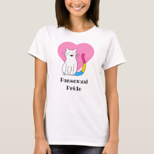 Camiseta Gato del Orgullo Pansexual